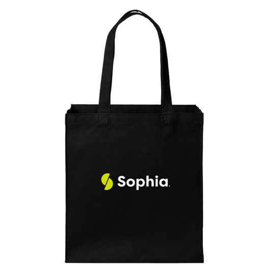 SOPHIA Cotton Canvas Over-the-Shoulder Tote - Black